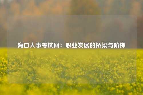 海口人事考试网：职业发展的桥梁与阶梯