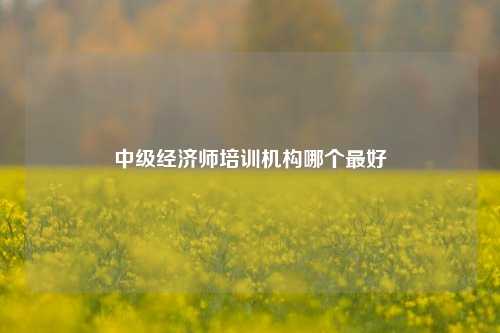 中级经济师培训机构哪个最好